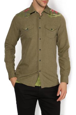 Рубашка 55DSL. Цвет: зеленый