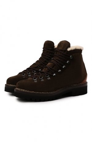 Замшевые ботинки Ralph Lauren. Цвет: коричневый