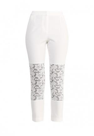 Брюки Lost Ink TROUSER WITH LACE PANELS. Цвет: белый