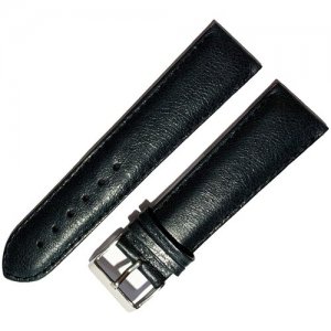 Ремешок 2205-01 М (чер) Druid Черный кожаный ремень для наручных часов из натуральной кожи 22 мм матовый гладкий Ardi. Цвет: черный