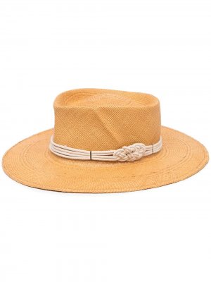 Плетеная шляпа Harlow Gladys Tamez. Цвет: бежевый