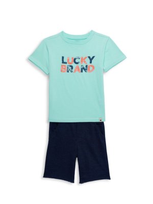 Футболка и шорты с рисунком для маленького мальчика , синий Lucky Brand