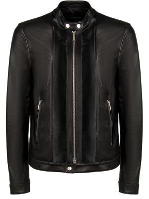 Кожаная куртка DSQUARED2. Цвет: черный