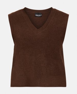 Пуловер без рукавов , кофе Pieces