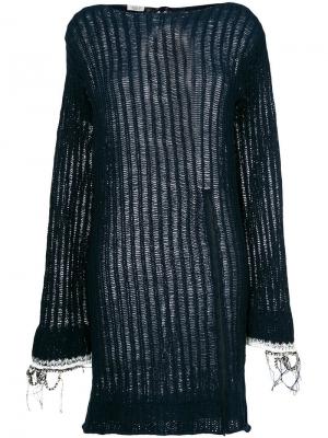 Вязаное платье свитер Aviù. Цвет: синий