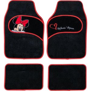 Комплект автомобильных ковриков CZ10339 Черный/Красный Minnie Mouse