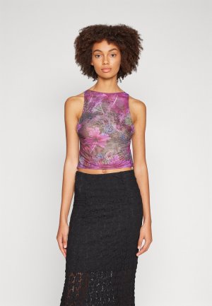 Топ BACKLESS HOTFIX TOP , цвет purple Jaded London