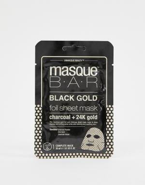 Маска-салфетка металлик с активированным углем и частицами 24-каратного золота Black Gold-Бесцветный MasqueBAR
