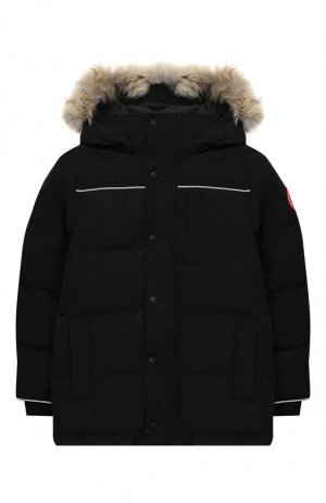 Пуховая куртка Eakin с меховой отделкой на капюшоне Canada Goose. Цвет: чёрный