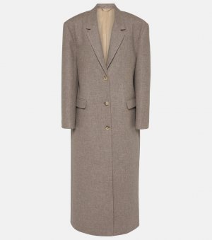 Пальто из шерсти, кашемира и шелка , коричневый Magda Butrym