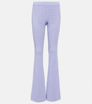 Жаккардовые расклешенные брюки 4G GIVENCHY, фиолетовый Givenchy