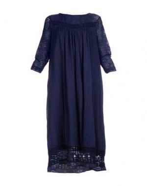 Платье длиной 3/4 LOCAL APPAREL. Цвет: темно-синий