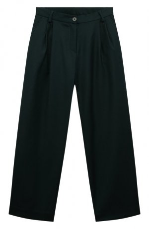 Шерстяные брюки Dal Lago. Цвет: зелёный