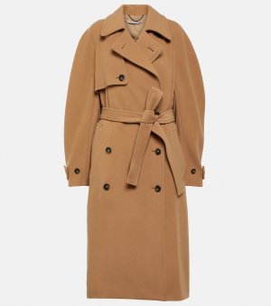 Двубортное шерстяное пальто STELLA MCCARTNEY, коричневый McCartney