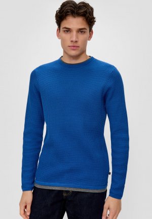 Вязаный свитер MIT MUSTERSTRUKTUR , цвет royalblau QS