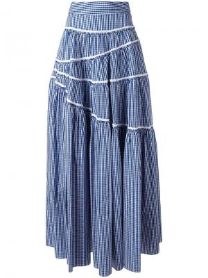 Асимметричная юбка Jourden. Цвет: синий