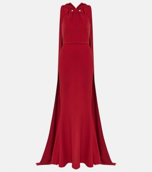 Креповое платье lilien с воротником-халтером , красный Safiyaa