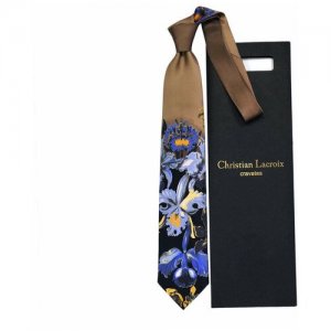 Яркий итальянский галстук 837542 Christian Lacroix. Цвет: черный