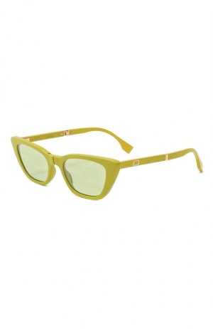 Складные солнцезащитные очки Fendi. Цвет: зелёный