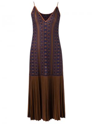 Pattern knit dress Gig. Цвет: коричневый