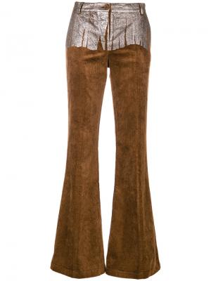 Расклешенные брюки Jane 8pm. Цвет: коричневый