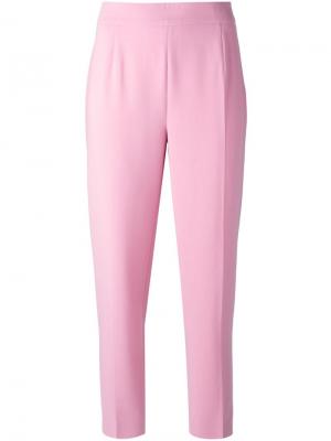 Укороченные брюки кроя слим Agnona. Цвет: розовый и фиолетовый