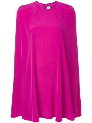 Платье с кейпом Gianluca Capannolo. Цвет: розовый