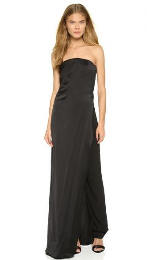 Вечернее платье без бретелек с брюками Donna Karan New York. Цвет: голубой