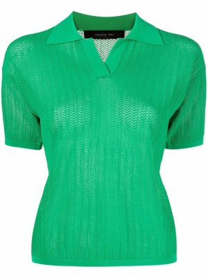 Фактурная рубашка поло с короткими рукавами Federica Tosi. Цвет: зеленый