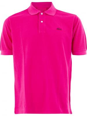 Рубашка-поло с логотипом бренда Lacoste Junya Watanabe MAN. Цвет: розовый