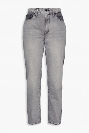 Двухцветные прямые джинсы с высокой посадкой Good Vintage , серый American