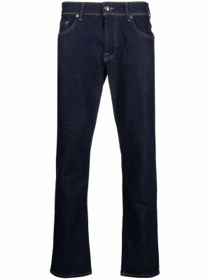 Узкие джинсы средней посадки Hackett. Цвет: синий