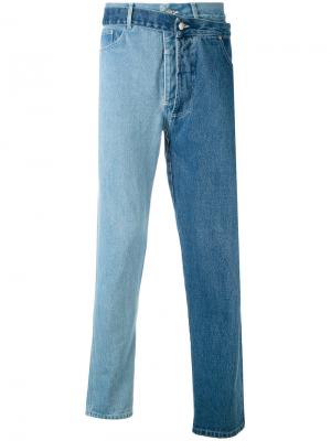 Асимметричные джинсы Christopher Shannon. Цвет: синий