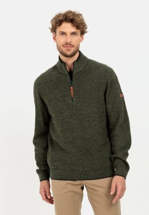 Вязаный свитер TROYER , цвет dark khaki camel active