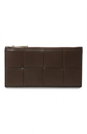 Кожаный футляр для кредитных карт Bottega Veneta. Цвет: коричневый