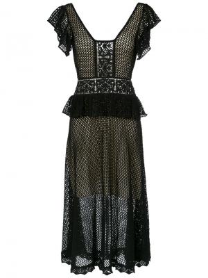 Talia knit midi dress Cecilia Prado. Цвет: чёрный