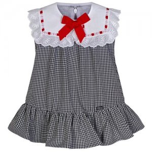 Платье , размер 12 мес, мультиколор, белый Baby A.. Цвет: белый/мультиколор/черный