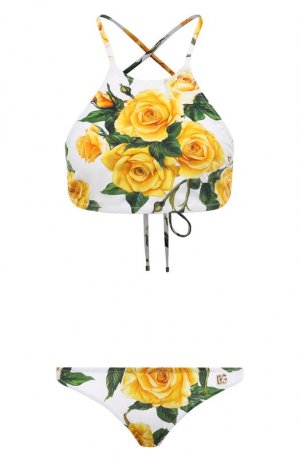 Раздельный купальник Dolce & Gabbana. Цвет: жёлтый