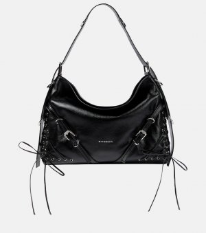 Кожаная сумка через плечо voyou среднего размера , черный Givenchy