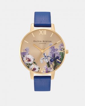 Secret Garden OB16FS108 темно-синие кожаные женские часы , темно-синий Olivia Burton