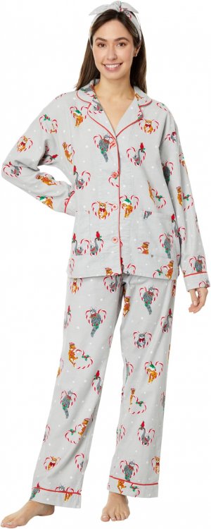 Праздничный фланелевой пижамный комплект с повязкой на голову P.J. Salvage