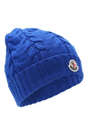 Шерстяная шапка Moncler Enfant. Цвет: голубой