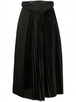 Плиссированная юбка с поясной сумкой Juun.J. Цвет: черный