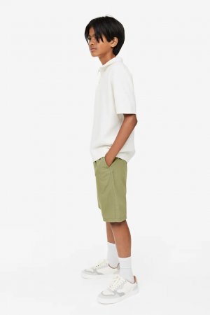 Хлопковые шорты без застежки , зеленый H&M