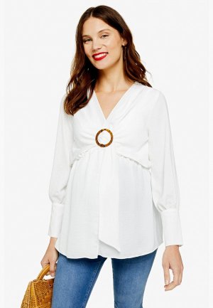 Блуза Topshop Maternity. Цвет: белый