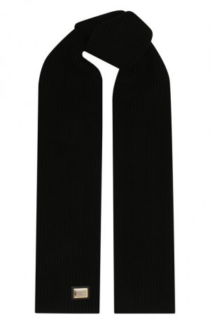 Кашемировый шарф Dolce & Gabbana. Цвет: чёрный