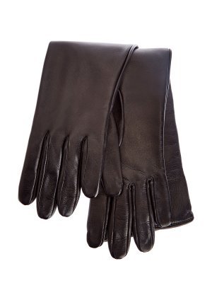 Высокие перчатки из кожи ягненка с кашемировой подкладкой BURBERRY. Цвет: черный