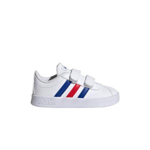 VL Court 2.0 I White Royal Blue Ярко-красные детские кроссовки Cloud-White FY9275 Adidas