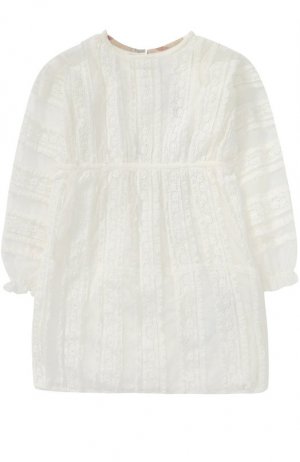 Кружевное мини-платье Burberry. Цвет: белый