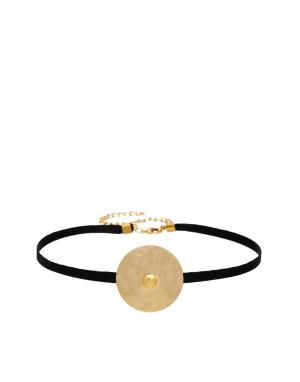 Ожерелье-чокер с золотистым диском Gogo Philip. Цвет: золотой